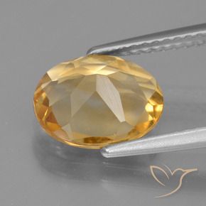 Citrino Naranja dorado intenso natural de 1.82 ct, Ovalada, VS