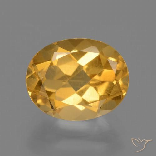 2.41ct Natural Dorado naranja claro medio Citrino, Ovalada, VS