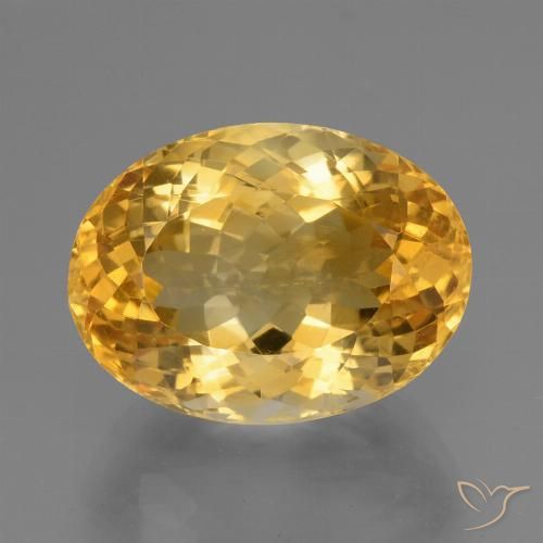 Citrino Naranja dorado natural de 15.87 ct, Corte Óvalo, VVS-VS