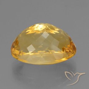 Citrino Naranja dorado natural de 15.87 ct, Corte Óvalo, VVS-VS