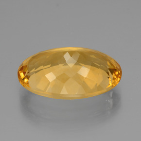 Citrino dorado natural de 14,40 ct, corte óvalo, VVS