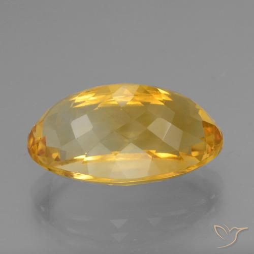 Citrino Dorado medio natural de 15.61 ct, Corte Óvalo, VVS-VS