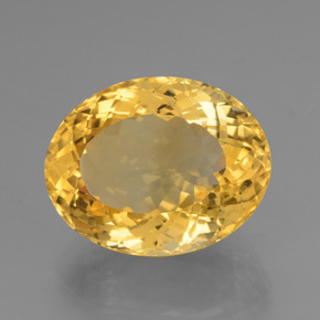 Citrino dorado natural de 16,78 ct, corte óvalo, VVS