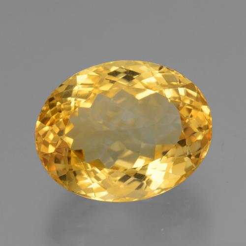 Citrino Dorado medio natural de 19.49 ct, Corte Óvalo, VVS-VS