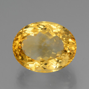 Citrino Dorado medio natural de 19.49 ct, Corte Óvalo, VVS-VS