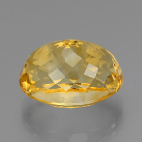 Citrino Dorado medio natural de 19.49 ct, Corte Óvalo, VVS-VS