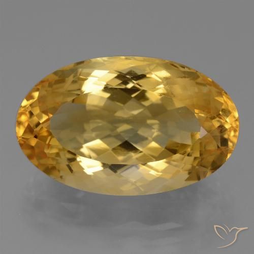 Citrino Naranja dorado intenso natural de 14.52 ct, Corte Óvalo, VVS