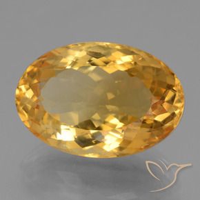 Citrino Dorado oscuro medio natural de 15.05 ct, Ovalada, VVS-VS
