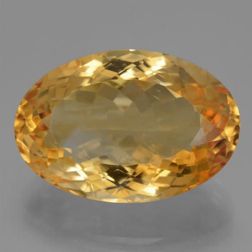 Citrino dorado natural de 16,80 ct, corte óvalo, VVS