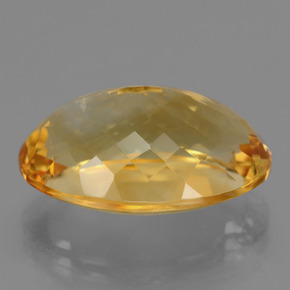 Citrino dorado natural de 16,80 ct, corte óvalo, VVS