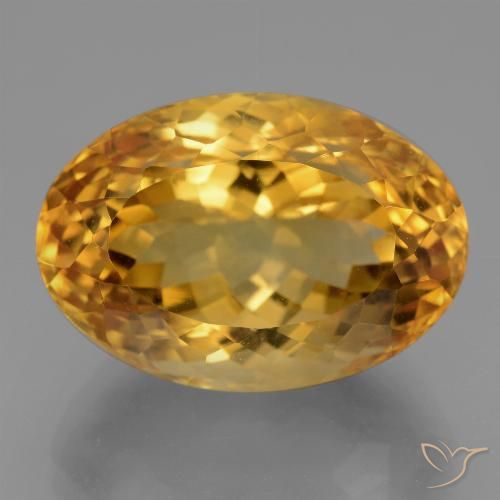 Citrino dorado natural de 19,01 ct, corte óvalo, VVS