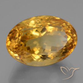 Citrino dorado natural de 19,01 ct, corte óvalo, VVS