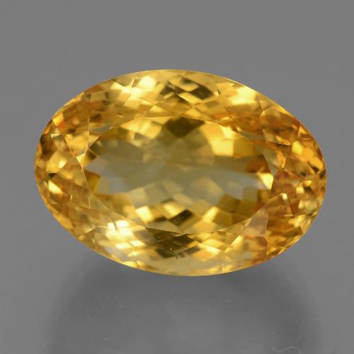 Citrino Naranja dorado intenso natural de 19.66 ct, Corte Óvalo, VVS