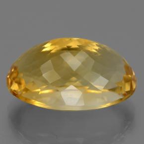 Citrino dorado natural de 21,83 ct, corte óvalo, VVS