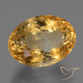 Citrino Dorado oscuro natural de 13.53 ct, Ovalada, VVS-VS