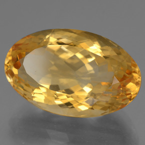 Citrino Naranja dorado intenso natural de 14.87 ct, Corte Óvalo, VVS-VS