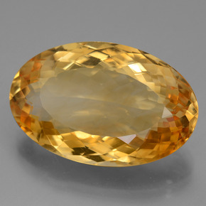 Citrino dorado natural de 20,52 ct, corte óvalo, VVS