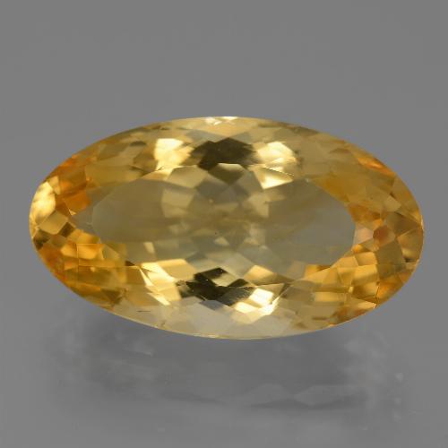 Citrino Dorado oscuro medio natural de 14.73 ct, Corte Óvalo, VVS