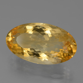 Citrino Dorado oscuro medio natural de 14.73 ct, Corte Óvalo, VVS