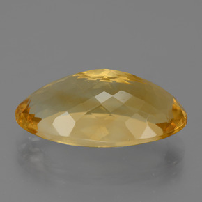 Citrino Dorado oscuro medio natural de 14.73 ct, Corte Óvalo, VVS