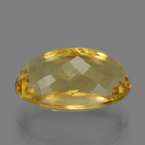Citrino dorado natural de 18,28 ct, corte óvalo, VVS