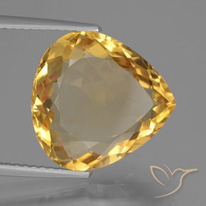 Citrino Dorado oscuro medio natural de 7.15 ct, En forma de pera, VVS
