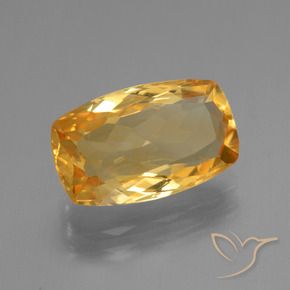 Citrino Naranja dorado intenso natural de 3.63 ct, Forma Cojín, VVS-VS