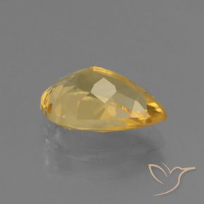 Citrino Naranja dorado intenso natural de 2.29 ct, En forma de pera, VVS