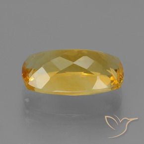 Citrino Naranja dorado intenso natural de 3.73 ct, Forma Cojín, VVS-VS