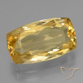 Citrino Dorado oscuro medio natural de 7.15 ct, Forma Cojín, VVS
