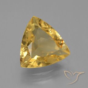 Citrino Dorado claro medio natural de 3.69 ct, Trillón, VVS
