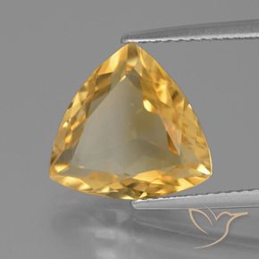 Citrino Dorado oscuro medio natural de 4.34 ct, Trillón, VVS-VS