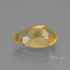Citrino Dorado oscuro medio natural de 3.12 ct, En forma de pera, VVS