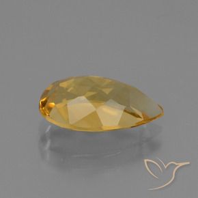 Citrino Naranja dorado intenso natural de 2.80 ct, En forma de pera, VVS