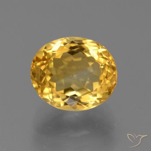 4.88ct Natural Naranja dorado intenso Citrino, Ovalada, VVS-VS