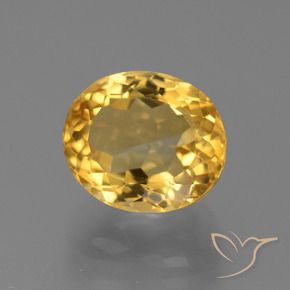 Citrino Naranja dorado intenso natural de 4.88 ct, Ovalada, VVS-VS