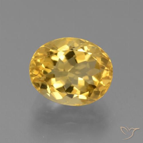 4.13ct Natural Naranja dorado Citrino, Ovalada, VVS-VS
