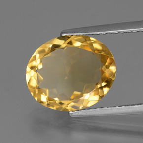 Citrino dorado natural de 3,77 ct, corte óvalo, VVS