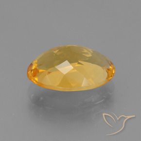 Citrino Dorado naranja intenso natural de 3.94 ct, Ovalada, VVS-VS