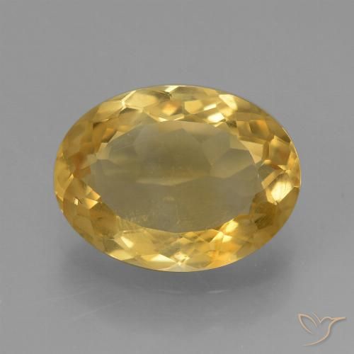 3.52ct Natural Naranja dorado Citrino, Ovalada, VS