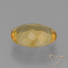 Citrino Naranja dorado natural de 3.52 ct, Ovalada, VS