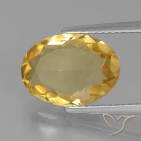 Citrino Naranja dorado natural de 3.21 ct, Ovalada, VVS