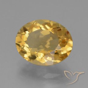 Citrino Naranja dorado intenso natural de 4.91 ct, Ovalada, VVS