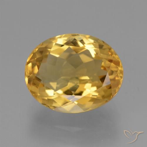 4.15ct Natural Naranja dorado intenso Citrino, Ovalada, VVS-VS
