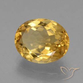 Citrino Naranja dorado intenso natural de 4.15 ct, Ovalada, VVS-VS