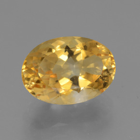 Citrino dorado natural de 3,74 ct, corte óvalo, VVS