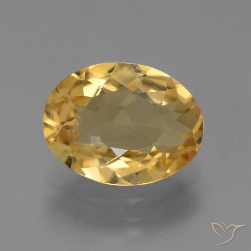 2.96ct Natural Dorado oscuro medio Citrino, Ovalada, VVS-VS