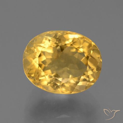 4.29ct Natural Dorado medio Citrino, Ovalada, VS