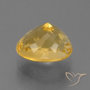 Citrino Dorado medio natural de 4.29 ct, Ovalada, VS