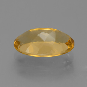 Citrino dorado oscuro medio natural de 3,33 ct, corte óvalo, VVS